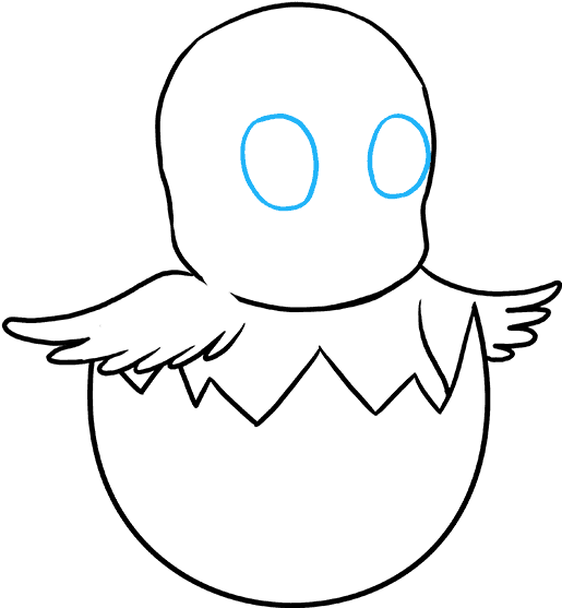 How To Draw Easter Chick - Easter Day Drawing Easy Clipart (680x678), Png Download