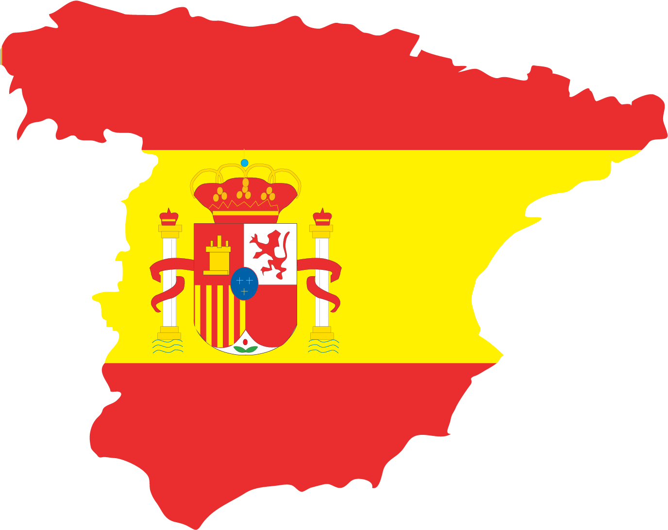 Flag Of Spain Flag Of Europe Illustration - Clipart Spain Flag Map - Png Download (1519x1344), Png Download
