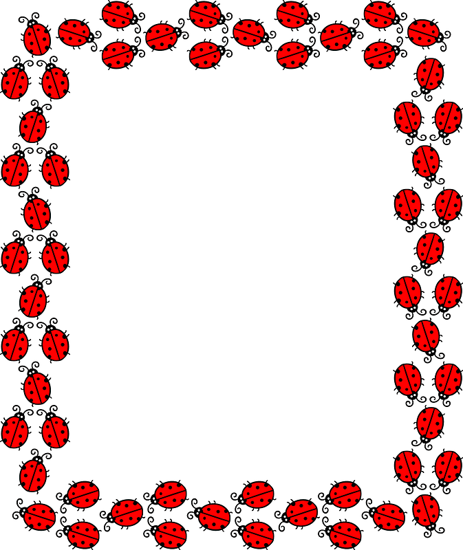 Frames Lady Bug Png Clipart (631x750), Png Download
