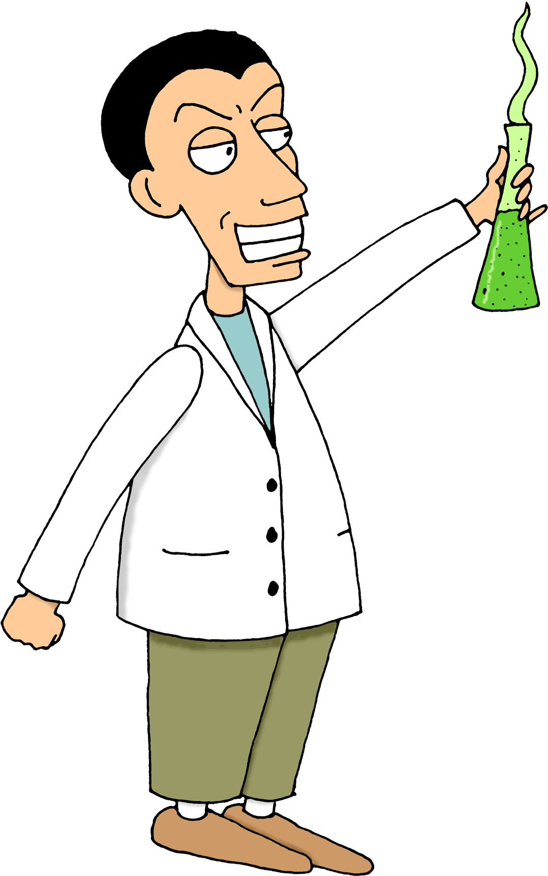 Mad Science Clipart Free Scientist Cartoon Gif Png - Scientist Cartoon Png Gif Transparent Png (1078x1723), Png Download
