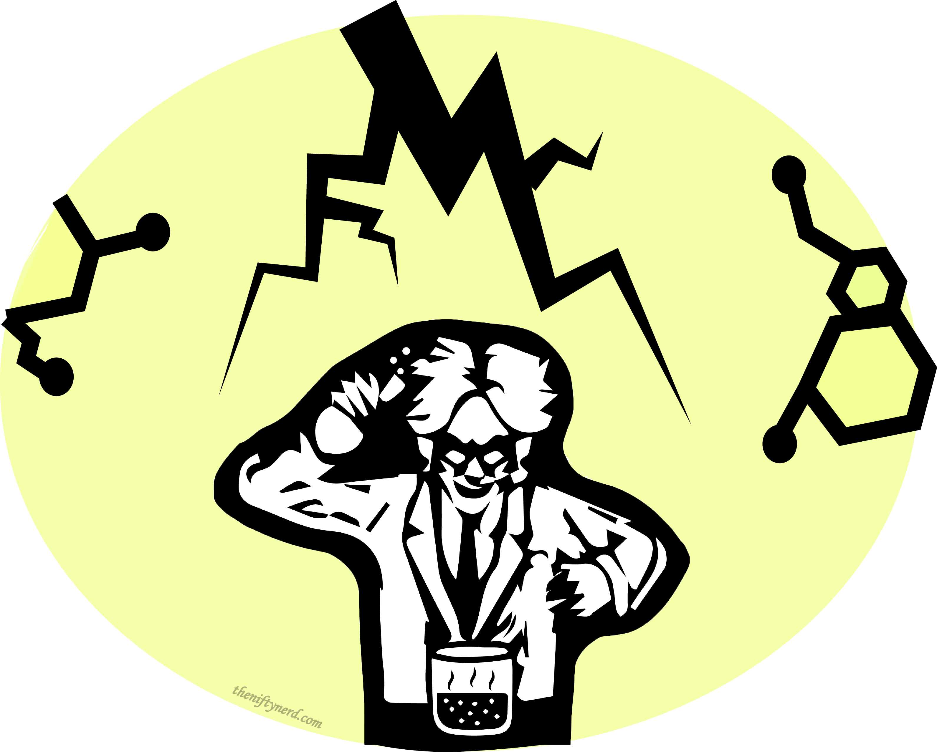 Mad-scientist - Illustration Clipart (3181x2554), Png Download