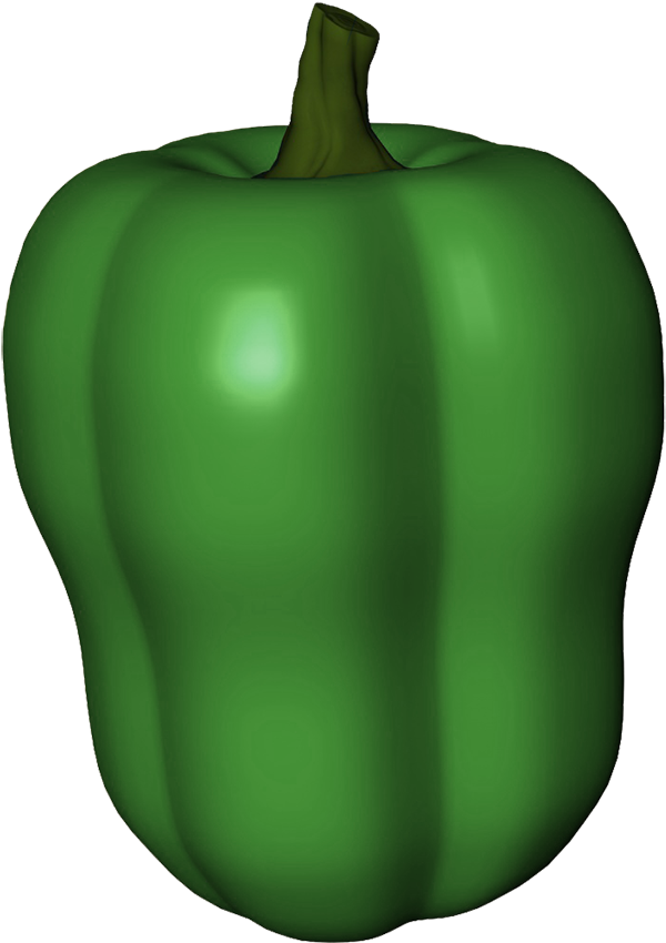 Green Pepper Clipart - Granny Smith - Png Download (617x886), Png Download