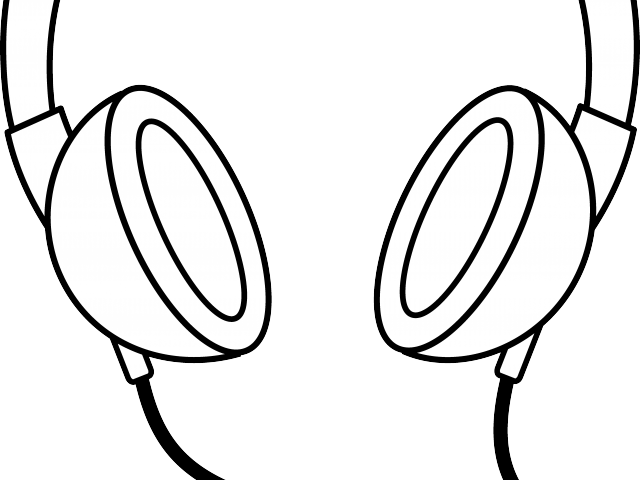 Headphones Clipart Black And White - Png Download (640x480), Png Download