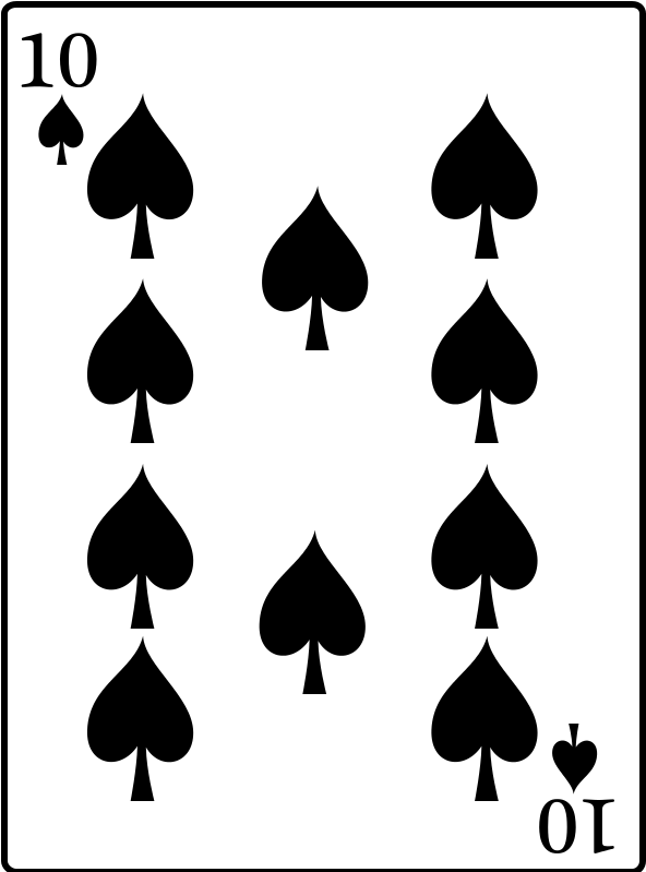 10 Of Spades Clipart (800x800), Png Download