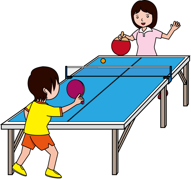 Ping Pong Clipart Clipartlook - Playing Table Tennis Clipart - Png Download (639x597), Png Download