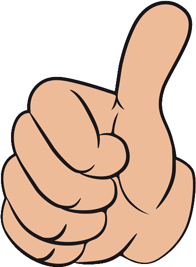 Thumbs Up Cartoon Hand Clipart (600x600), Png Download