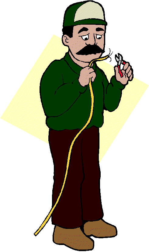 Free Gif Animations Electrician - Electrician Clipart Gif Png Transparent Png (490x828), Png Download