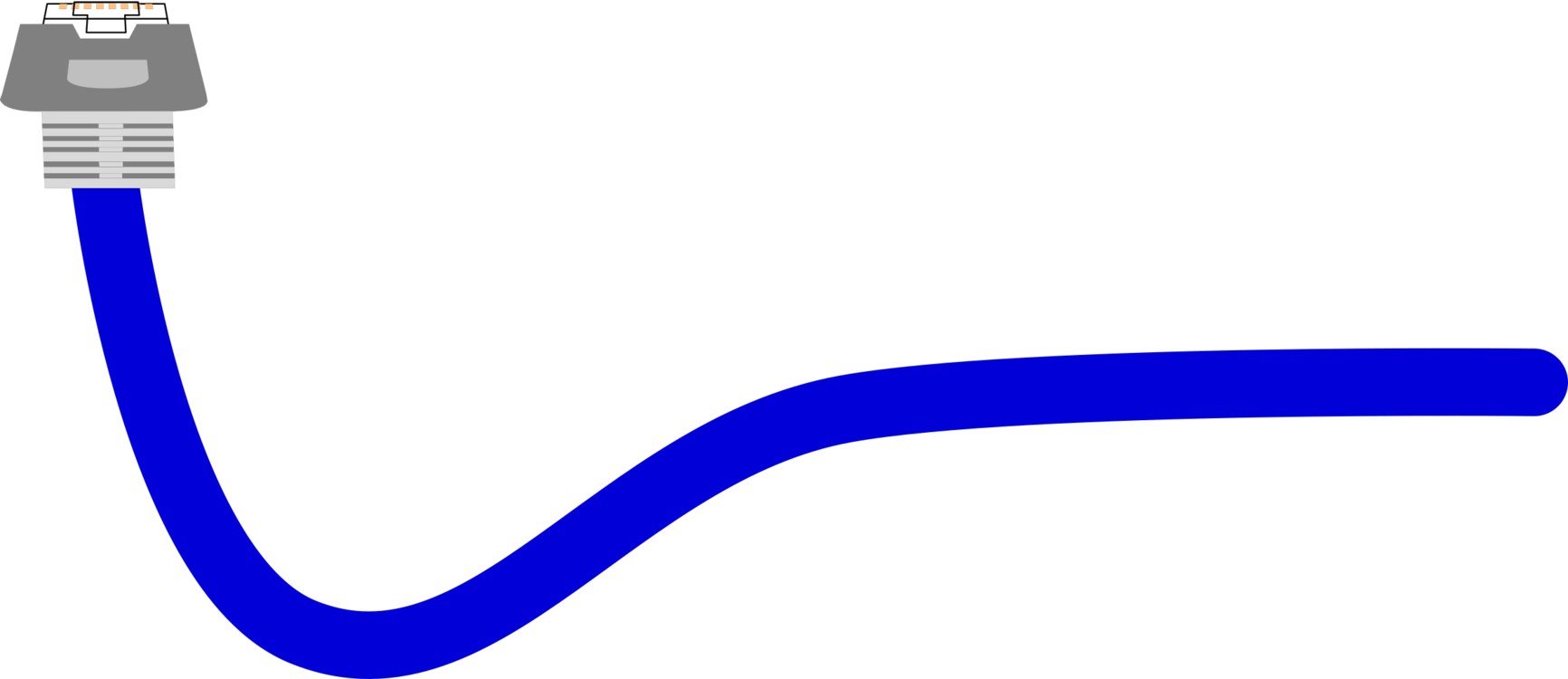 Blue,angle,area - Network Cable Clip Art - Png Download (1732x750), Png Download