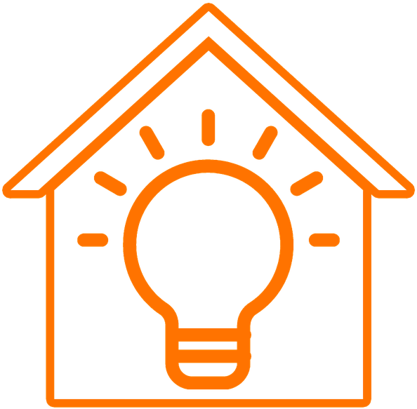 Smart Lights - Smart Home Icon Png Clipart (640x627), Png Download