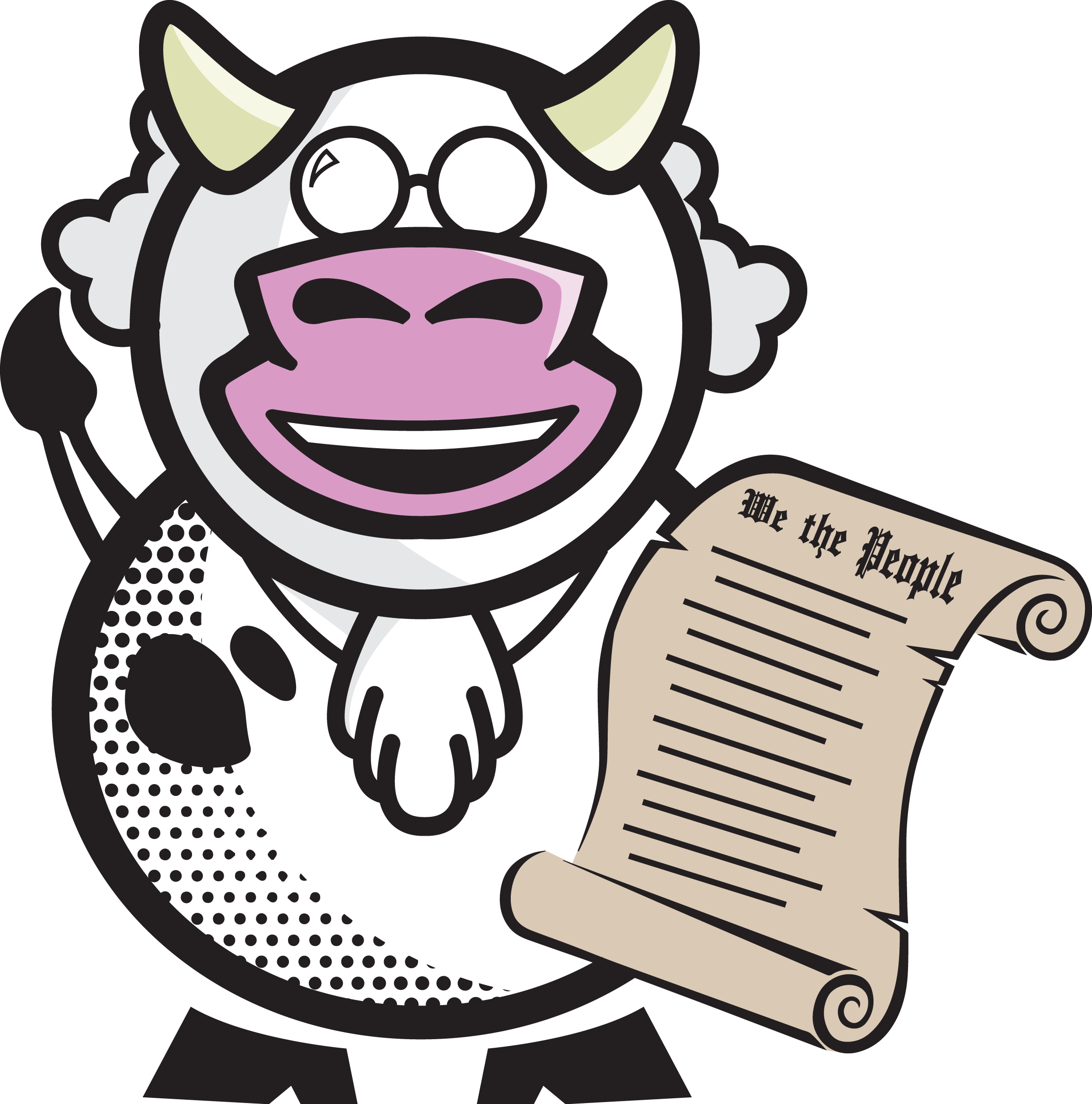 Farming Clipart Colony Rhode Island - Trumoo Udderly America - Png Download (2309x2333), Png Download