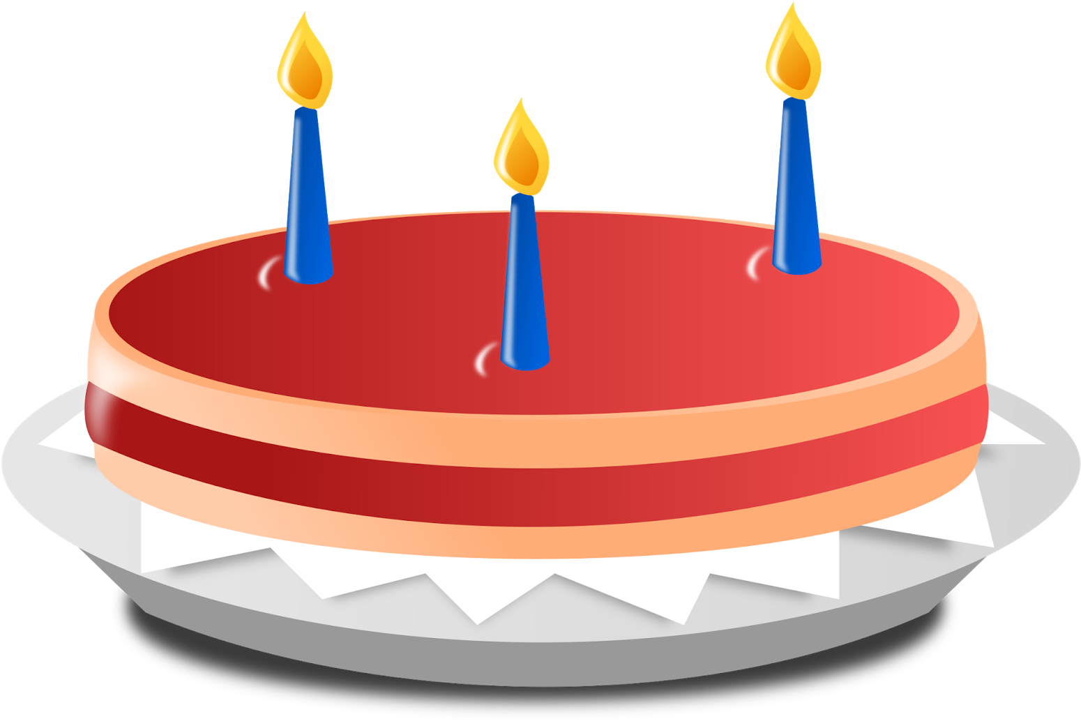 Birthday Cake Black And White Clip Art Free Download - Birthday Cake Animated Png Transparent Png (1600x1600), Png Download