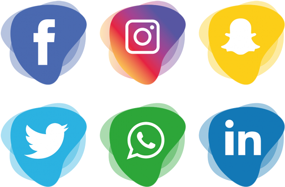 Social Media Icons Set, Social Media Icons, Social - Vector Social Media Logos Png Clipart (640x640), Png Download