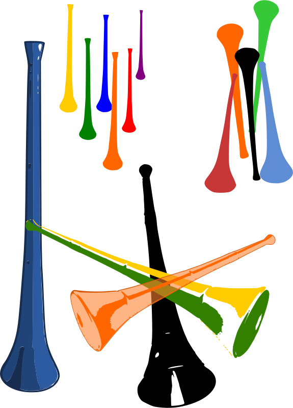 More Vuvuzelas Clip Art - Trumpet - Png Download (575x800), Png Download