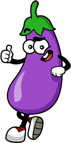 Eggplant Clipart Eggplant Emoji - Cartoon Eggplant Png Transparent Png (618x618), Png Download