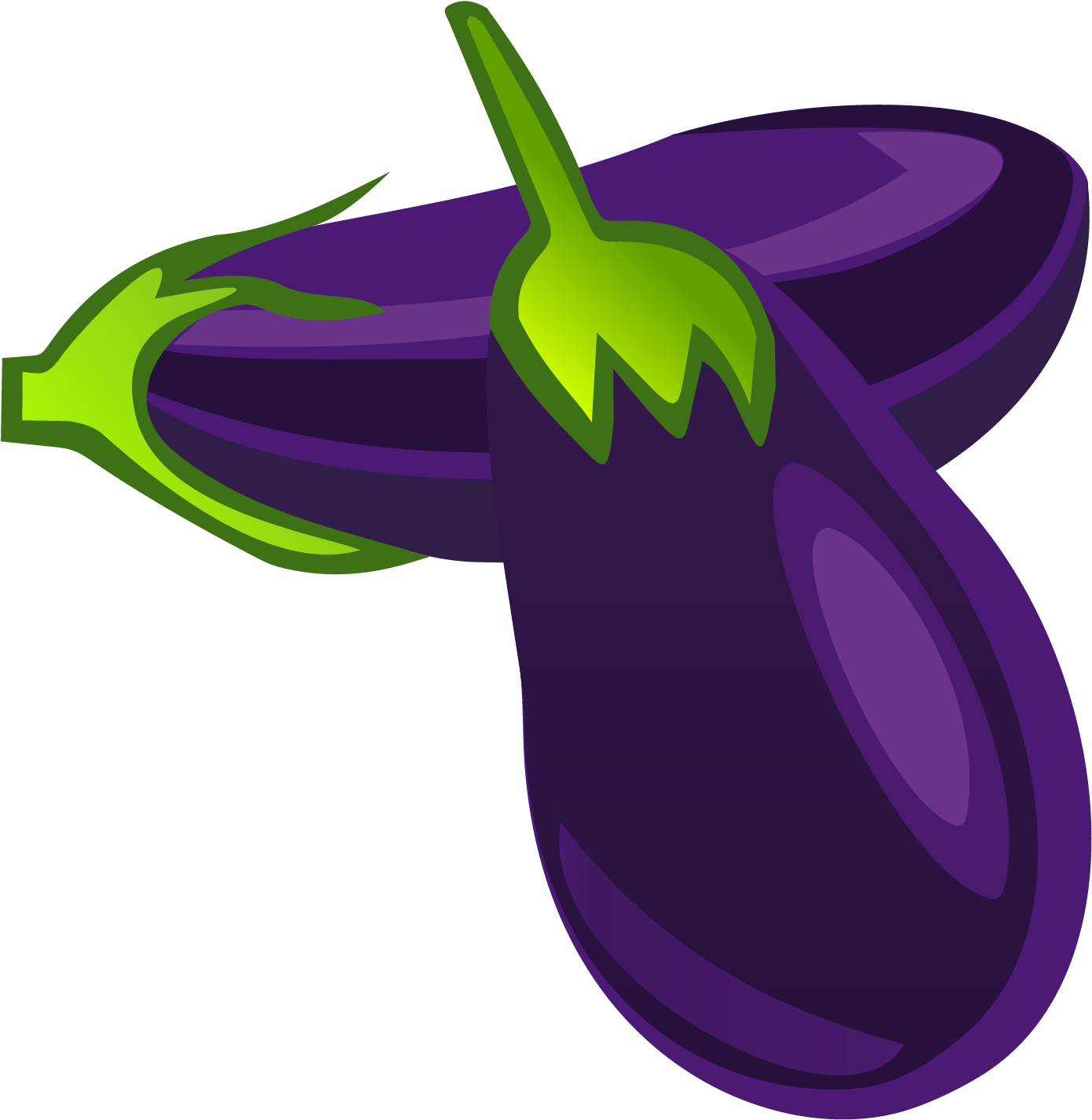Eggplant Clipart Vector - Eggplant Clipart - Png Download (1389x1424), Png Download