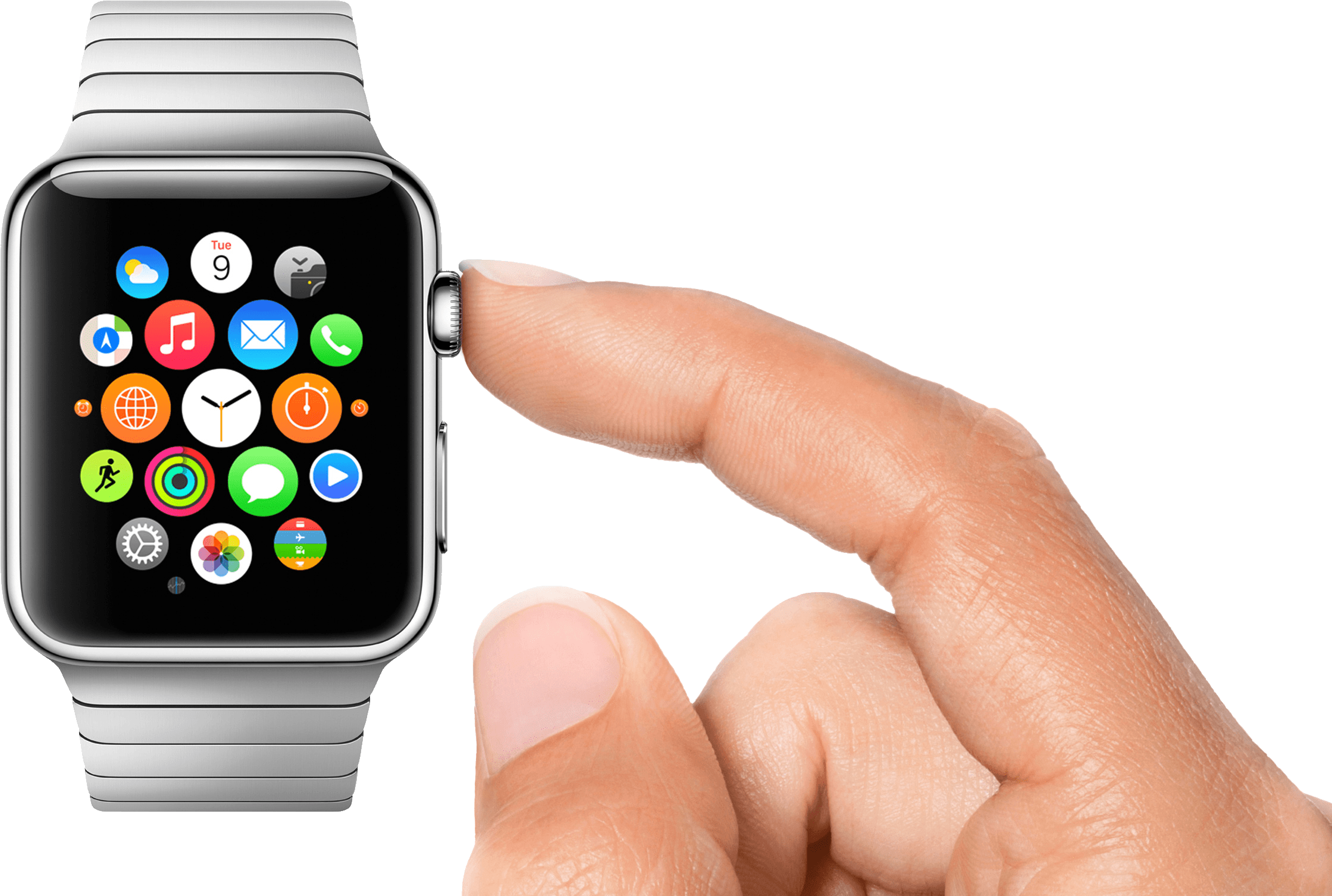 Watch Clipart Apple Watch - Does The Apple Watch Work - Png Download (2239x1507), Png Download