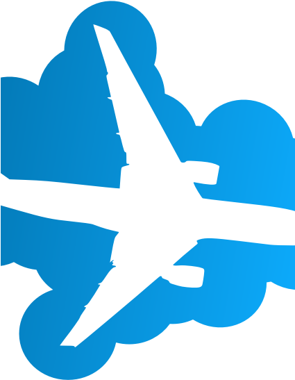 Plane Silhouet In The Sky - Presentation The End Thanks For Watching Clipart (600x600), Png Download