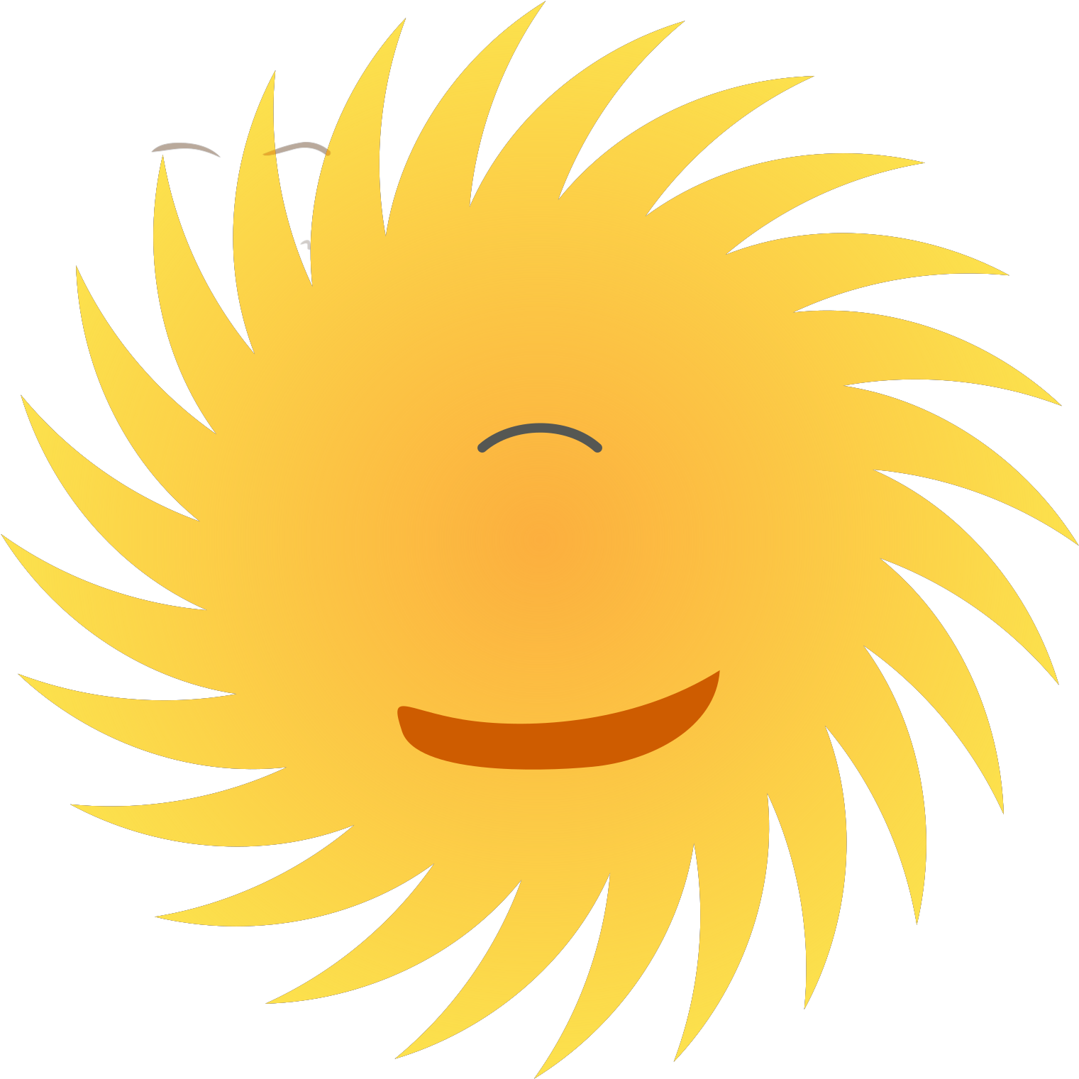 Navy Blue Sun Svg Clip Arts - Smiley - Png Download (1600x1600), Png Download