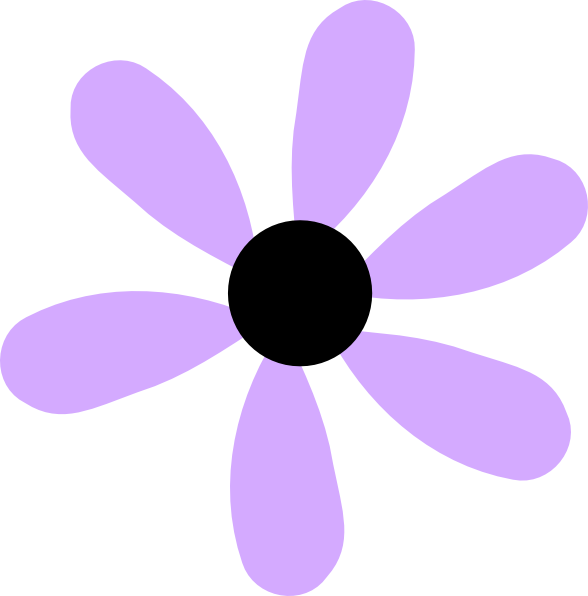 Lilac Flower Clipart - Cute Flower Clipart Purple - Png Download (588x596), Png Download