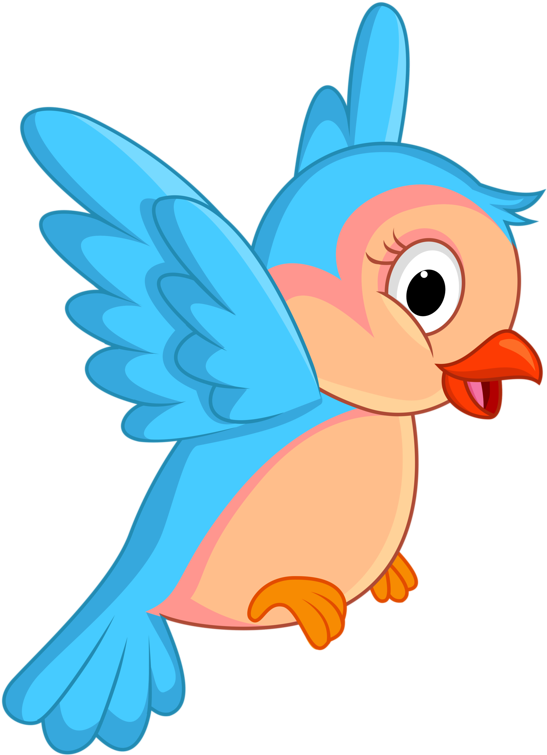 Птички Мультяшные - Cartoon Bird Clipart - Png Download (591x800), Png Download