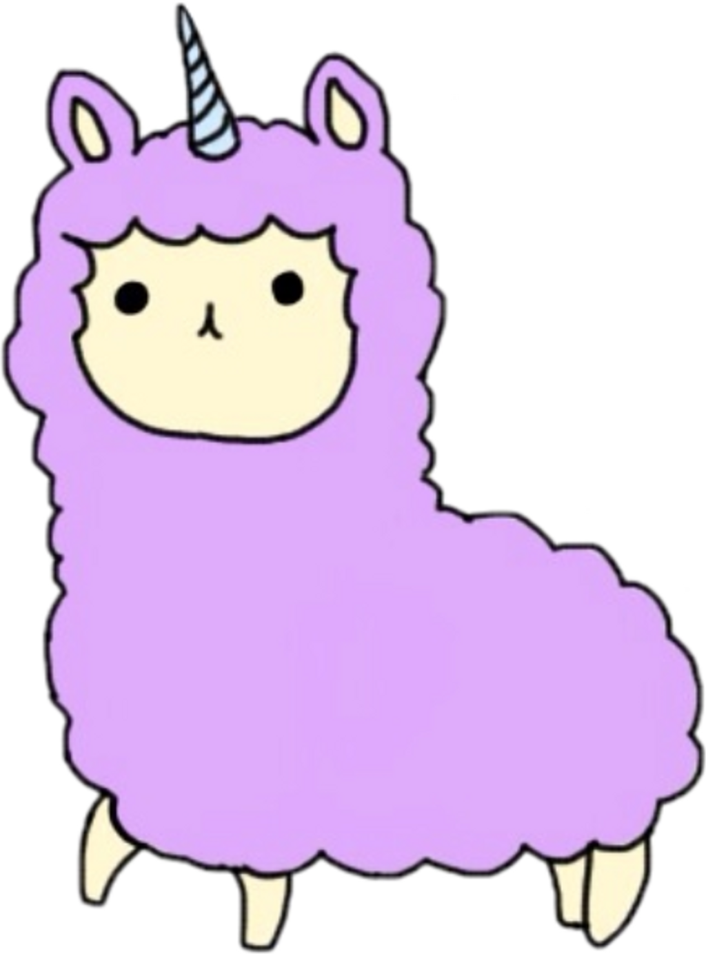 Transparent Llama Clipart - Kawaii Llama - Png Download (1024x1384), Png Download