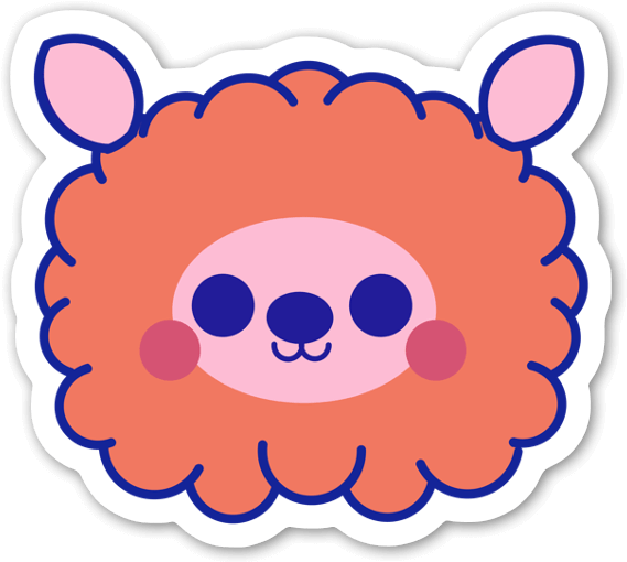 Llama Sticker Clipart (600x538), Png Download