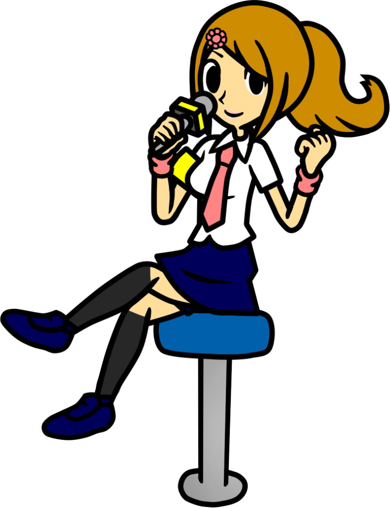 Girl Journalist Drawing Png Image - Rhythm Heaven Reporter And Wrestler Clipart (801x1043), Png Download