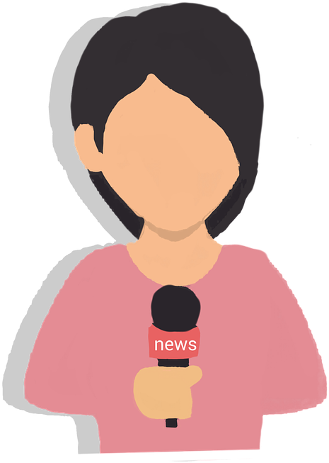 Journalists - News Reporter Cartoon Transparent Clipart (720x720), Png Download