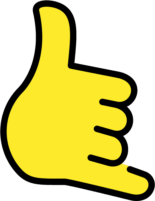 Call Me Hand Emoji Clipart - Scalable Vector Graphics - Png Download (800x800), Png Download