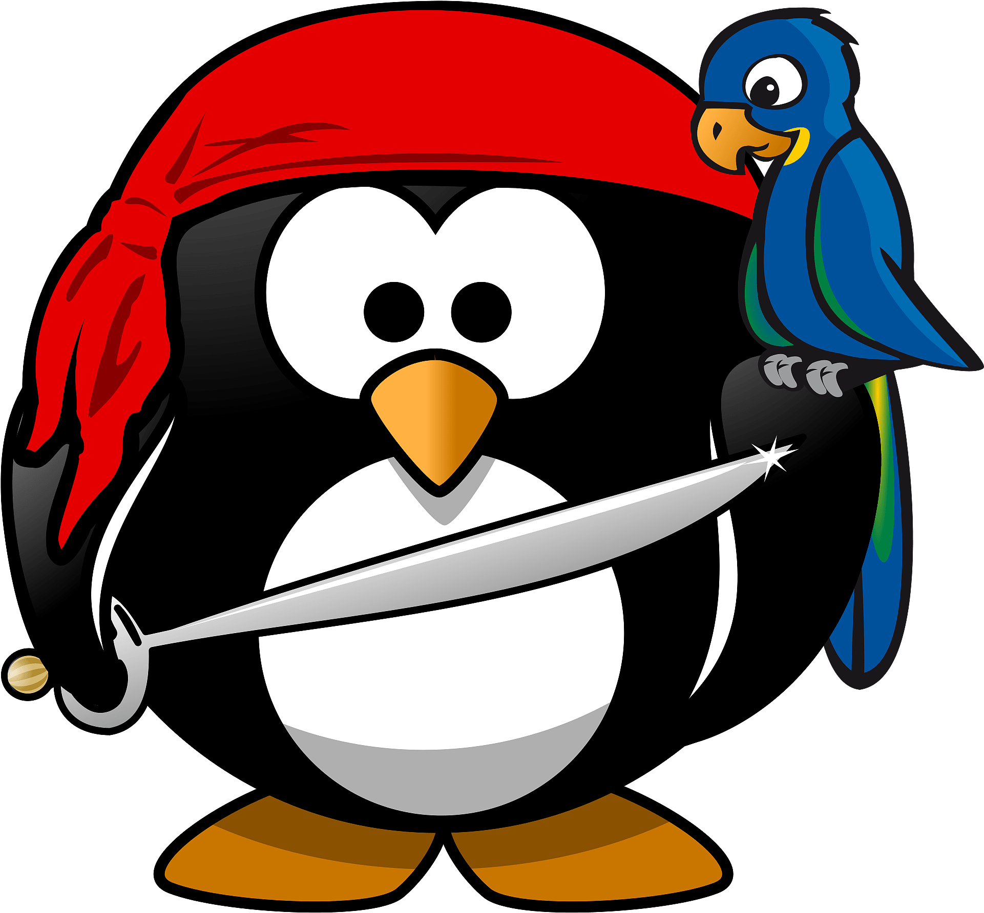 Penguin Pirates Clip Art - Png Download (1920x1792), Png Download