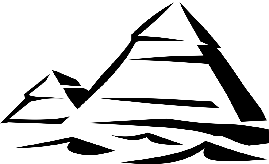 Vector Illustration Of Ancient Egyptian Great Pyramids - Pyramid Png Vector Clipart (1146x700), Png Download