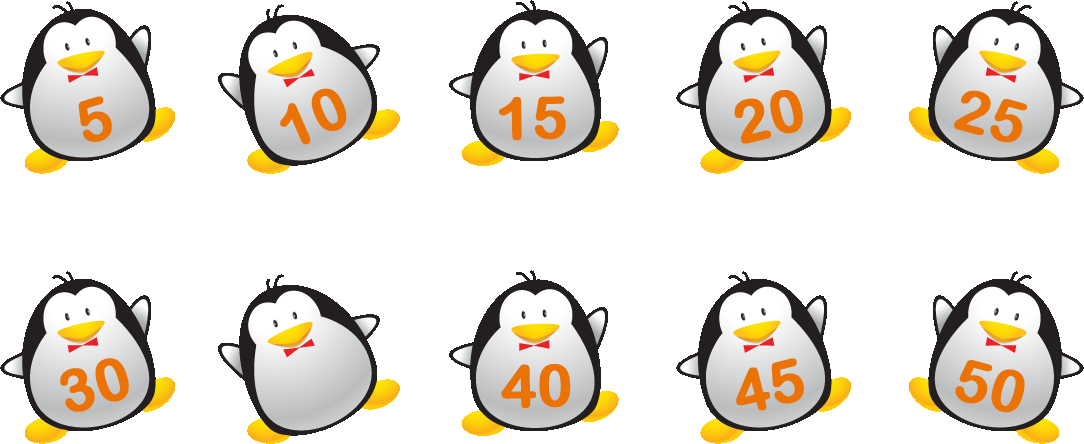 Math Clipart Counting - Counting In 5s To 50 - Png Download (1084x444), Png Download