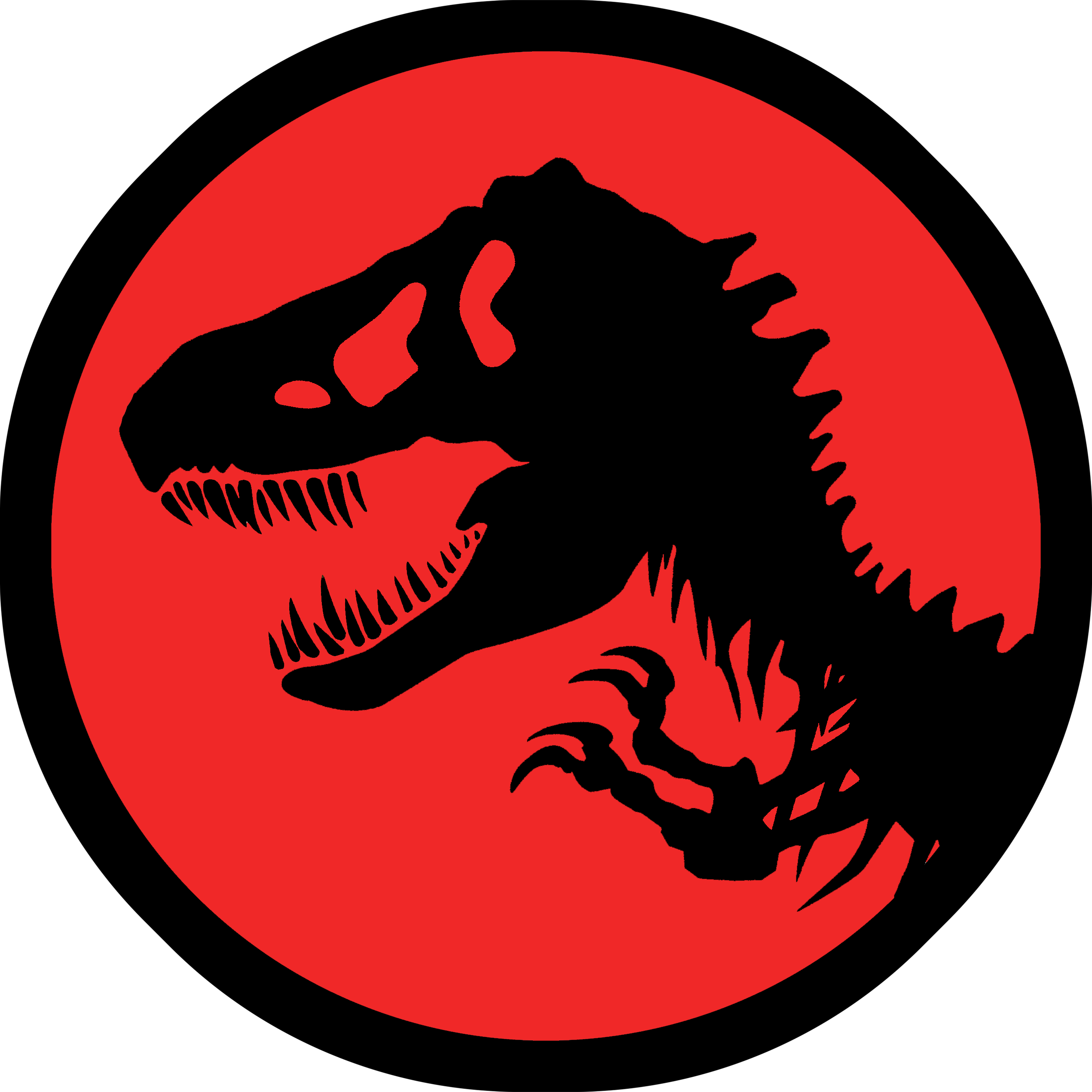 The Park Is Closed - Santa Badges Clipart (2541x2540), Png Download