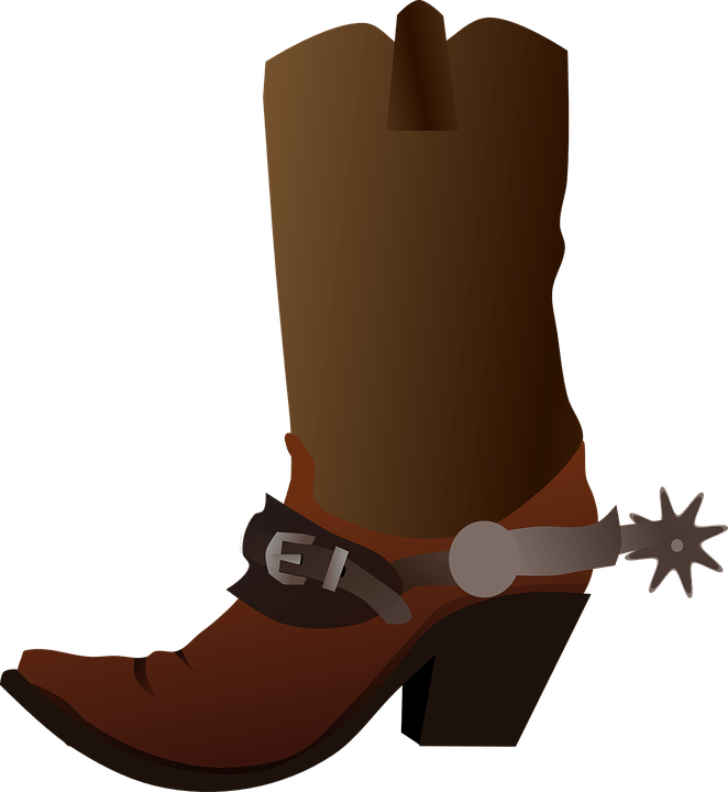 Cowboy Boot Shoe Transparent Png - Cowboy Boot Clipart Png (662x720), Png Download