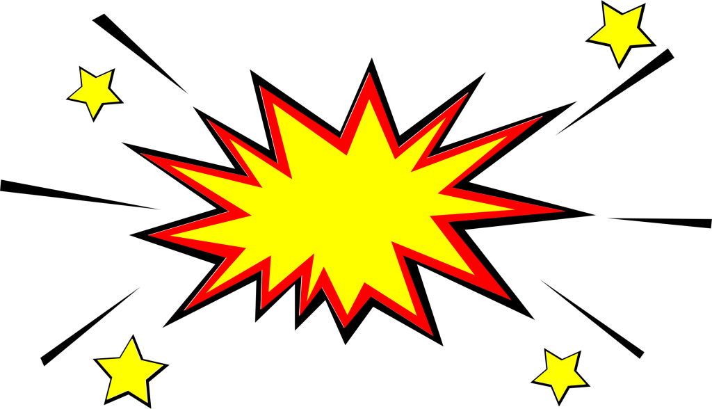 Boom Clipart Star Explosion - Cartoon Comic Explosion Png Transparent Png (1024x588), Png Download