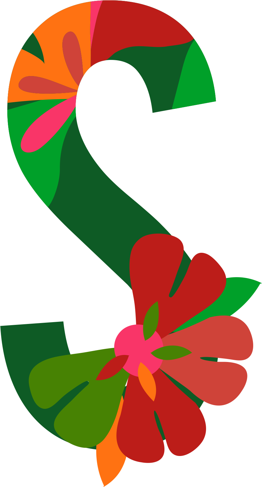 S Floral Letter - S Letter Flower Png Hd Clipart (1600x1600), Png Download