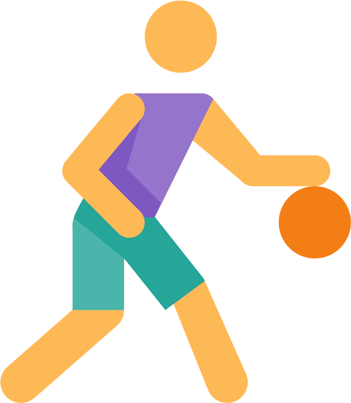 Basketball Team Clipart Cooperative Play - Sports Icon Color Png Transparent Png (1600x1600), Png Download