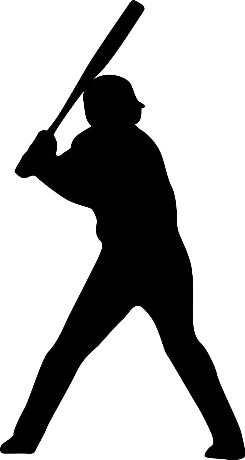 Softbol En Buenos Aires - Baseball Player Silhouette Clipart (800x1500), Png Download