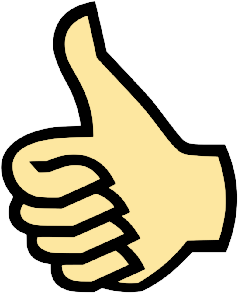 Mood Clipart Thumb Down - Thumbs Up Symbol - Png Download (840x1023), Png Download