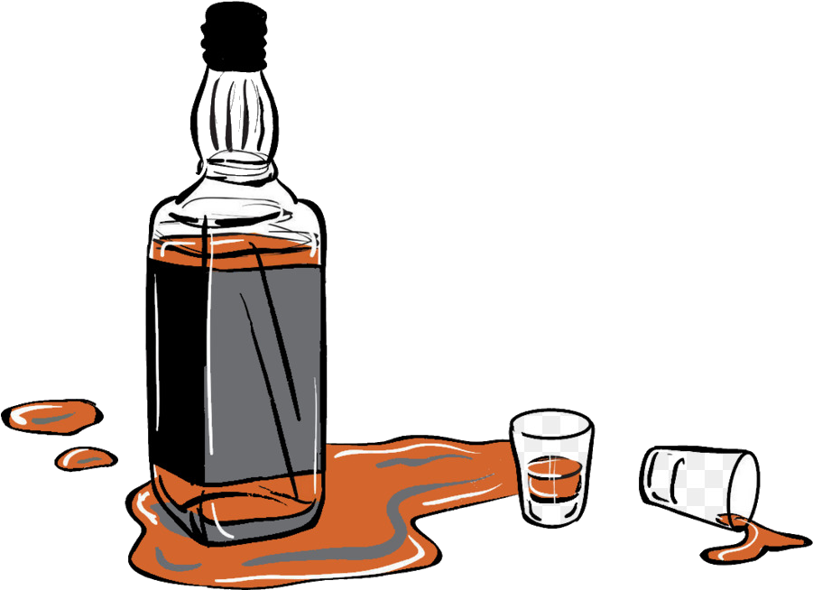 Alcohol Whiskey Distilled Beverage - Whiskey Bottle Clip Art - Png Download (900x660), Png Download