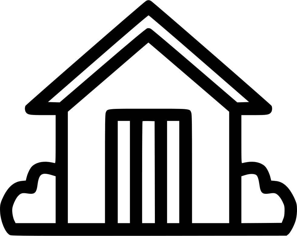 Barn Garden Agriculture Storage House - House Icon Svg Line Art Clipart (980x778), Png Download