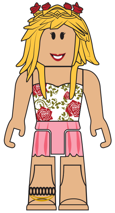 Roblox Character Girl Drawing Clipart (800x800), Png Download