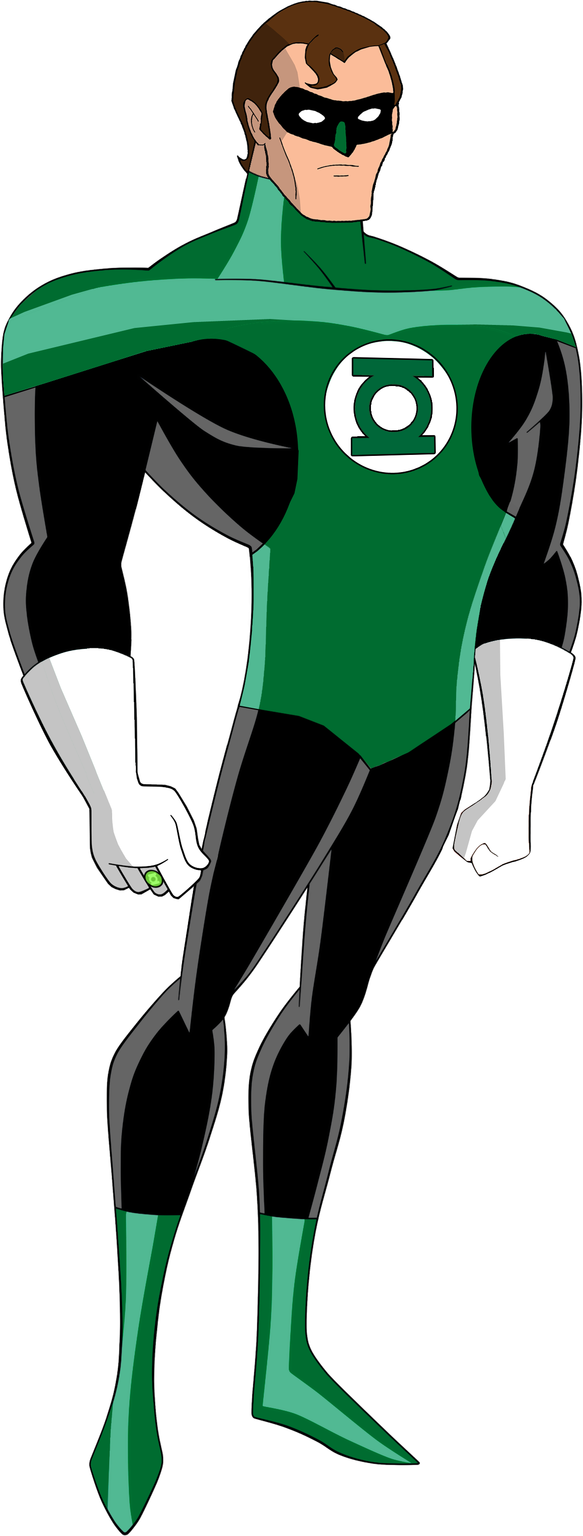 The Green Lantern Clipart Green Shield - Cartoon Hal Jordan Green Lantern - Png Download (1185x3120), Png Download
