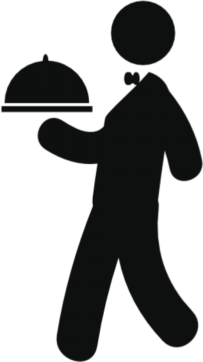 Waiter Png Image - Restaurant Service Icon Png Clipart (800x800), Png Download