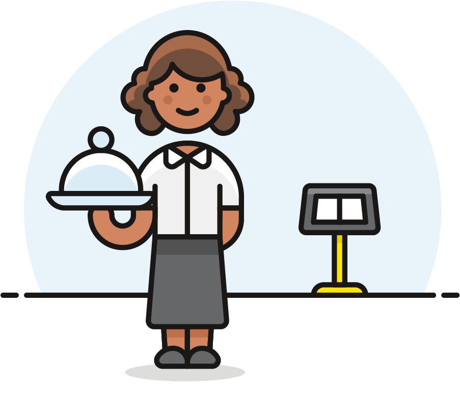 Icon Image Creator Pushsafer - Cartoon Clipart Waiter - Png Download (1025x1148), Png Download