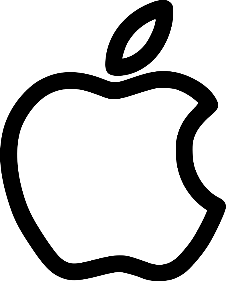 Apple Thick Outline Clipart Clip Stock Food Health - Outline Apple Logo Transparent - Png Download (790x980), Png Download