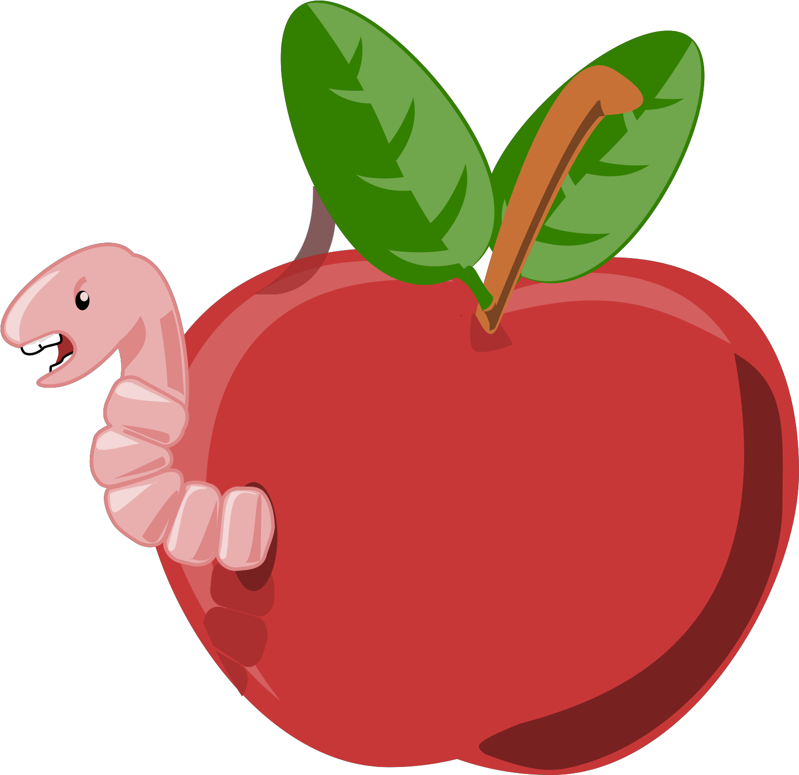 Cartoon Apple Clipart (1600x1600), Png Download