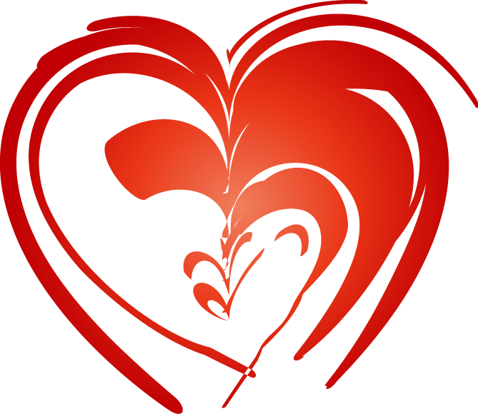 Red Shape Clip Art - Heart Abstract Png Transparent Png (669x580), Png Download