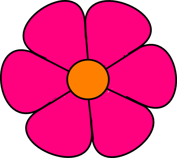 Pink Flower Shape Clipart 3 By Patricia - Pink Flower Clip Art - Png Download (600x534), Png Download