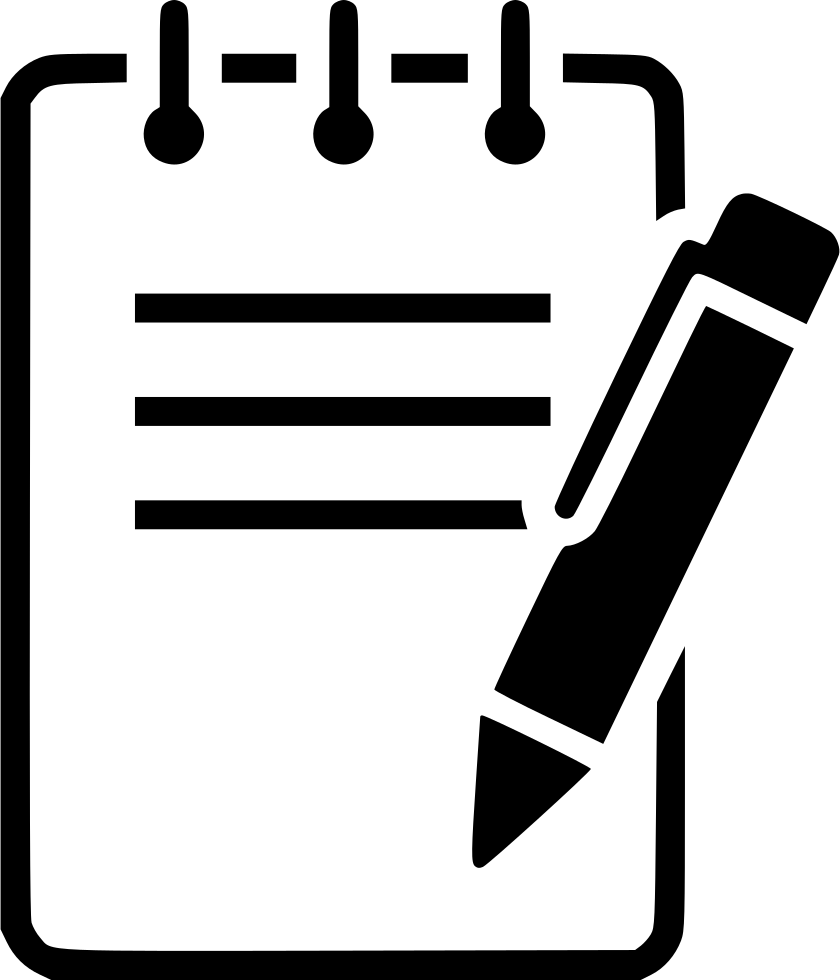 Notepad Pen Svg Png Icon Free Download - Pen And Paper Clipart Transparent Png (840x980), Png Download